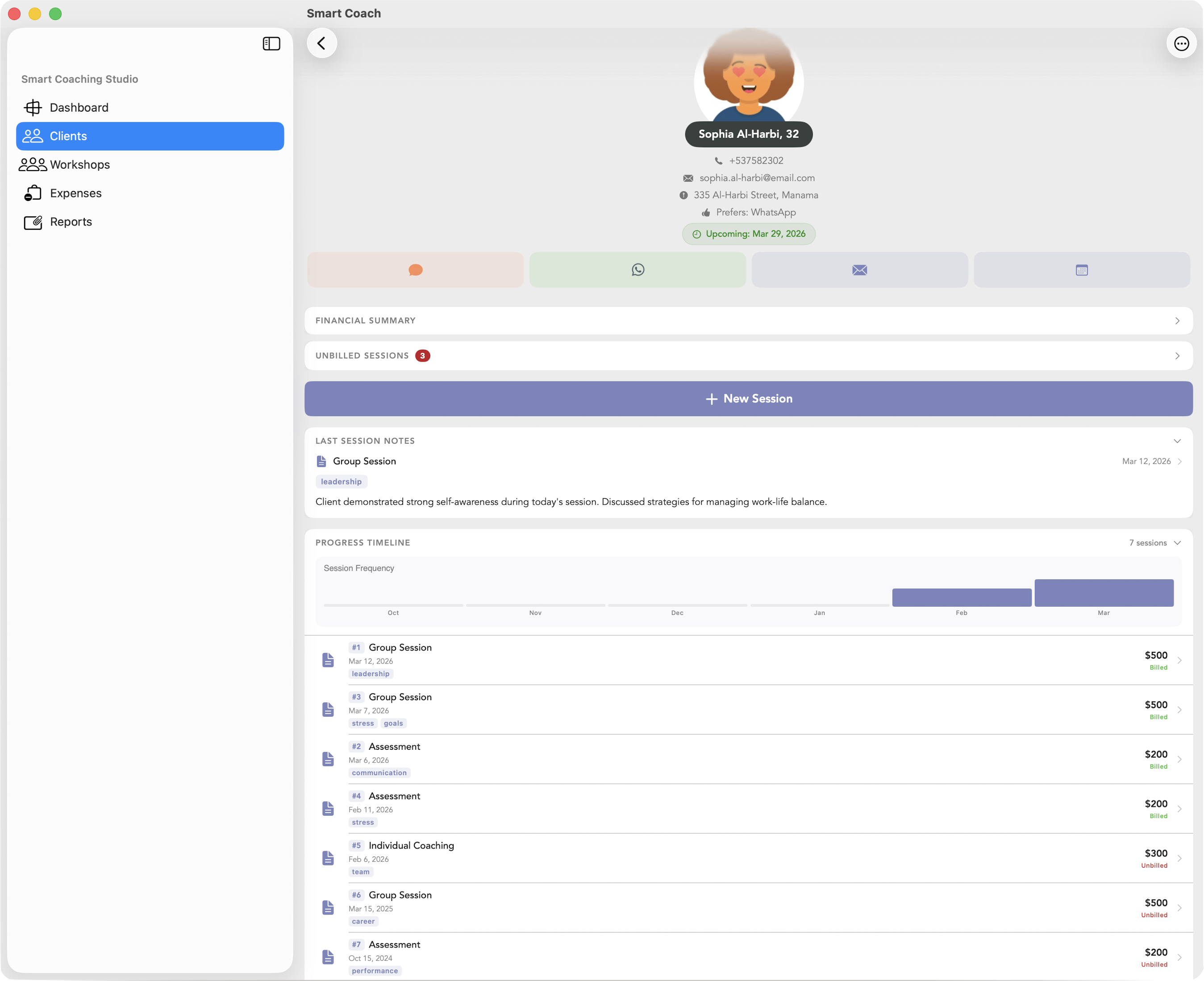 The Smart Coach on Mac