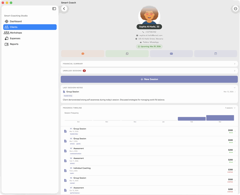 The Smart Coach on Mac